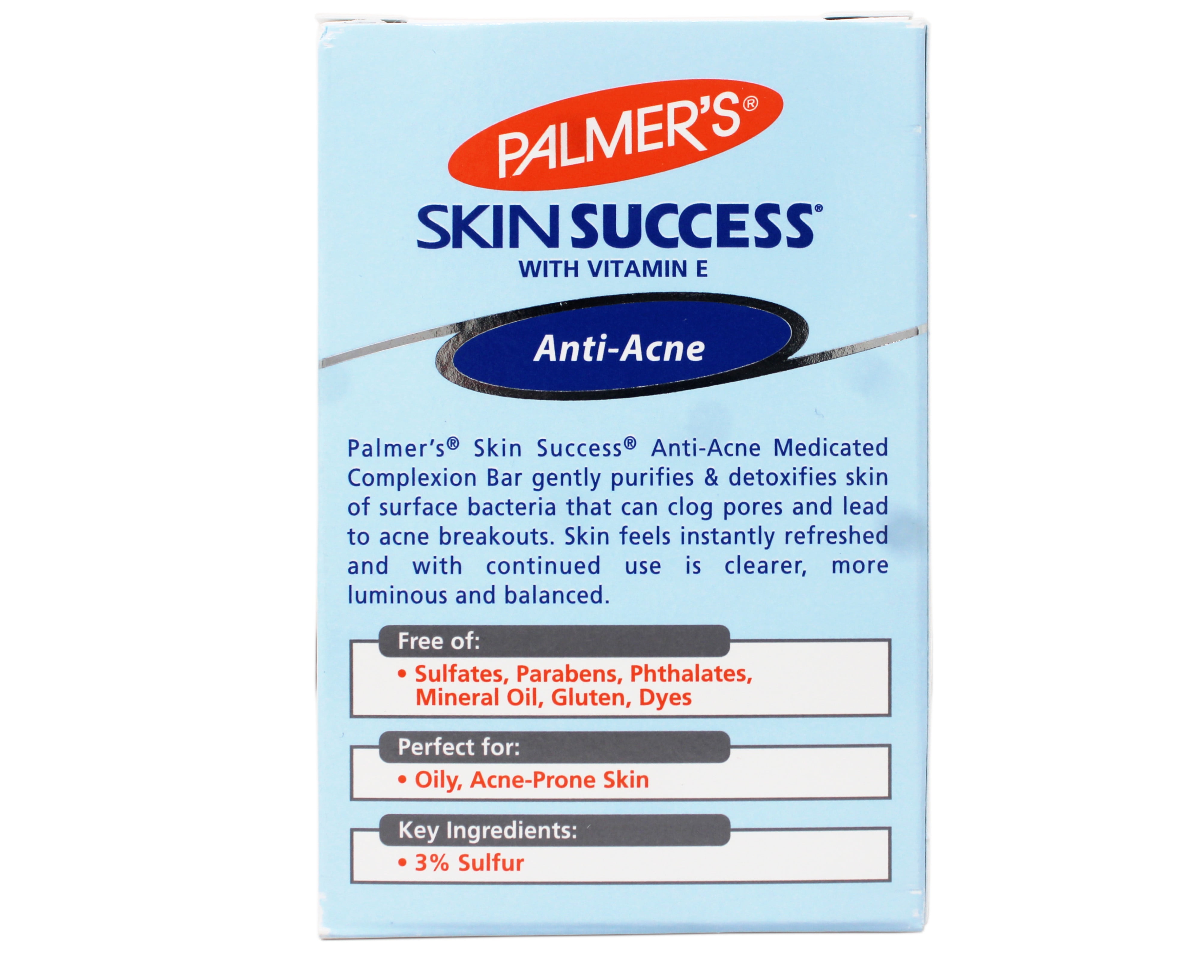 4 Pack - Palmer's Advanced Formula Skin Success Anti-Acne Medicated Complexion Bar with SULFUR, 3.5 OZ