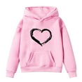 thumbnail image 4 of Byoo Hoodie Sweatshirts for Tween Girl Oversise Heart Graphic Long Sleeve Hoody Top Cute Sweatshirt for Kids,11-12T, 4 of 4