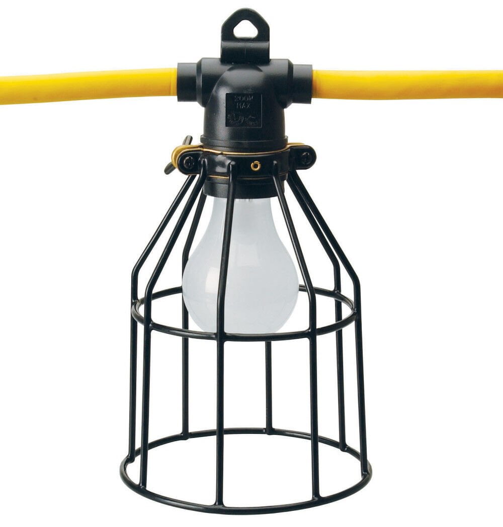 Coleman Cable 7539SW Coated Metal Security Light W/ 12/3 SJTW 300V 100ft Cord