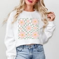 thumbnail image 2 of Wavy Checkered Flowers | Sweatshirt, 2 of 4