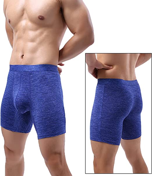 Tyhengta Men's Pouch Underwear Performance No Ride Up Boxer Briefs  N1128/Muti/5pack-L