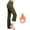 Army Green, variant on Women's Fleece Lined Cargo Pants with Multi-Pockets Elastic High Waist Bootcut Fall Winter Flare Leggings for Work, Hiking, Travel