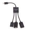 thumbnail image 1 of 3 en 1 Micro USB HUB Mâle à Femelle Double USB 2.0 Hôte OTG Adaptateur Câble, 1 of 9