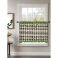 thumbnail image 2 of Sheer Curtains 45 Inch Length, St. Patrick's Day Semi Sheer Curtains Light Filtering Window Treatment, Spring Shamrock Vintage Black White Plaid Privacy Voile Drapes for Living Room 52x45 Inch, 2 of 7