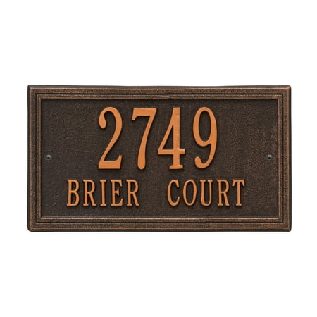 Personalized Whitehall Products Double Line 2-Line Standard Wall Plaque in Oil-Rubbed Bronze