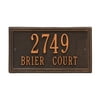 Personalized Whitehall Products Double Line 2-Line Standard Wall Plaque in Oil-Rubbed Bronze