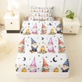 thumbnail image 3 of Homewish Cute Gnome Twin Sheets For Kids,Kawaii Cartoon Themed Bedding,White,3 Pieces,1 Fitted Sheet and 1 Pillowcase, 3 of 6