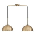 thumbnail image 7 of Nathan James Percy Modern 2-Light Pendant Island Light Fixture, Brass Hanging Lights with Gold Metal Shade and Adjustable Cord, 7 of 7