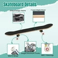 thumbnail image 4 of 31'' Complete Skateboard 7 Layer Canadian Maple Double Kick Deck Skateboards Skate Board for Beginner Adult Gifts, 4 of 5