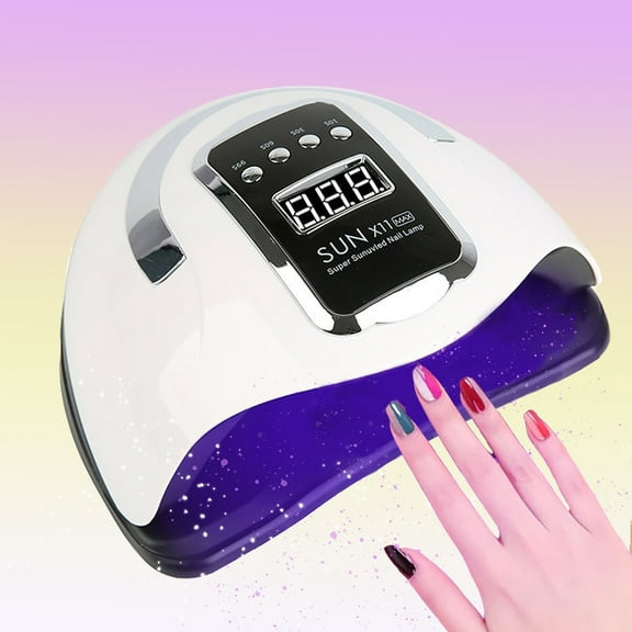 Ricihene 280W UV LED Nail Lamp for Gel Polish with LCD Touch Display Screen, White