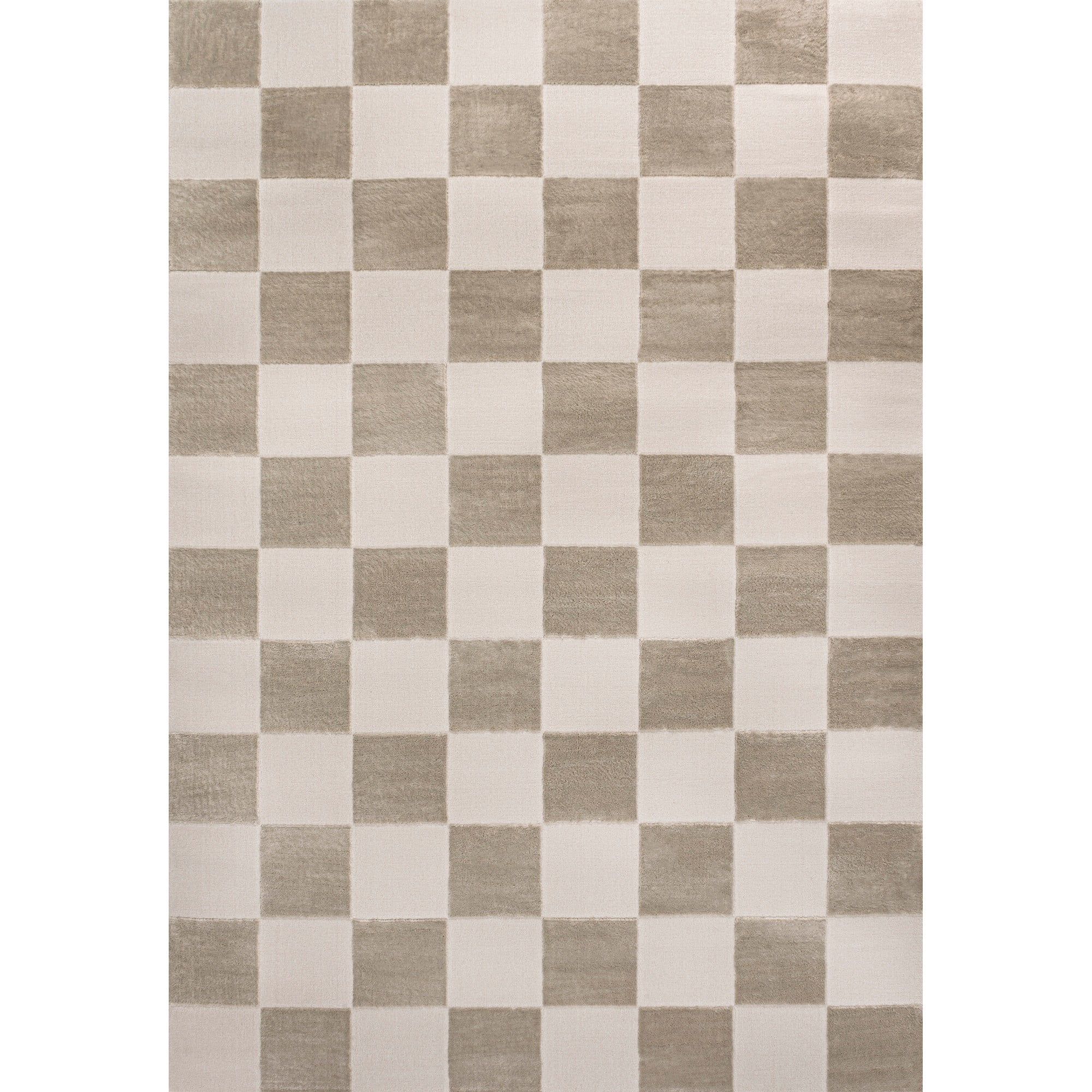 JONATHAN Y SANDSTONE 5 x 8 Area Rug, Thea Geometric Checkerboard - Beige/Cream, SND103A-5