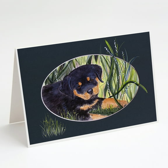 Rottweiler Greeting Cards and Envelopes Pack of 8