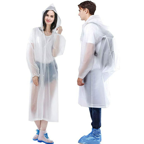 Cfowner Raincoat for Adults, 2 Pack Portable EVA Rain Coats Reusable ...