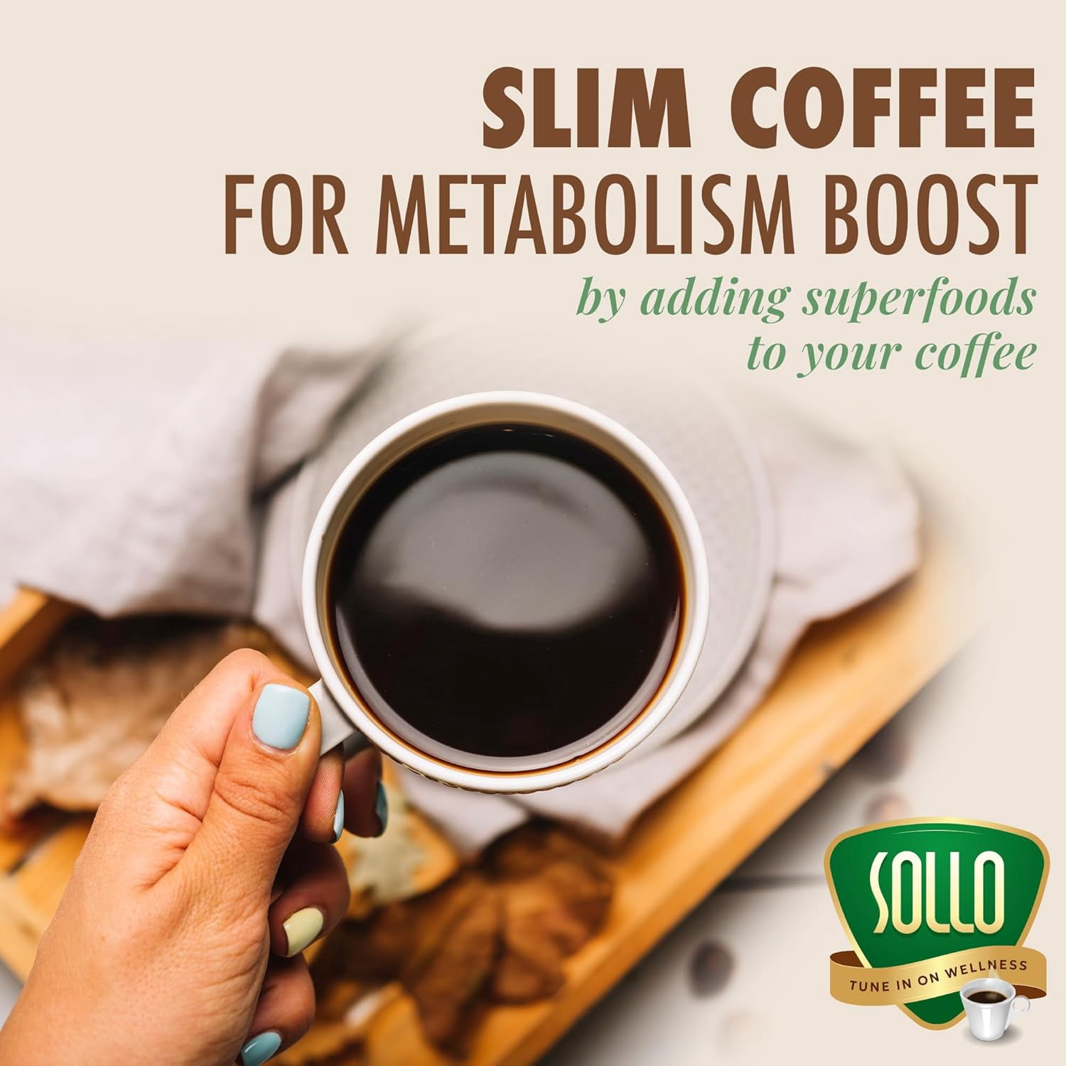 Sollo Organic Slim Medium Roast Coffee Pods, 24 Count