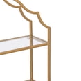 thumbnail image 6 of Kate and Laurel Leanna Scalloped Two-Tiered Wall Shelf, 18 x 6 x 24, Gold, Decorative Floating Shelf Storage and Wall Organizer for Bathroom Over Toilet Storage or Display, 6 of 8