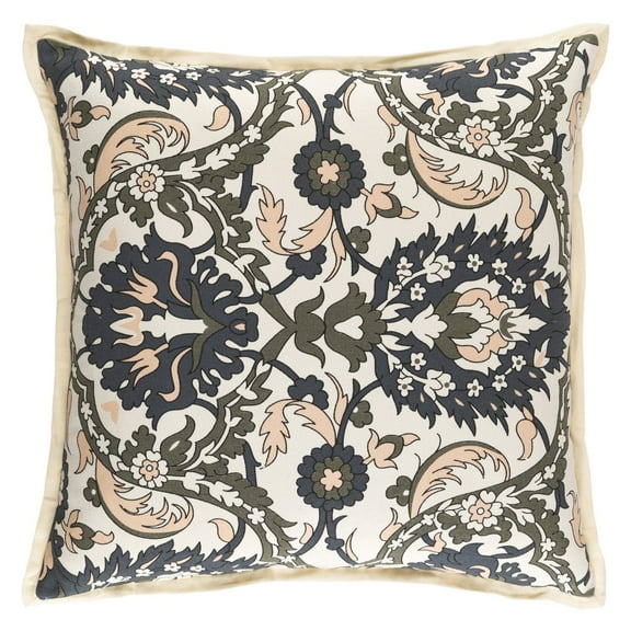Medallions Damask VCT002-2020D Square 20" x 20" Pillow Cover Down Insert