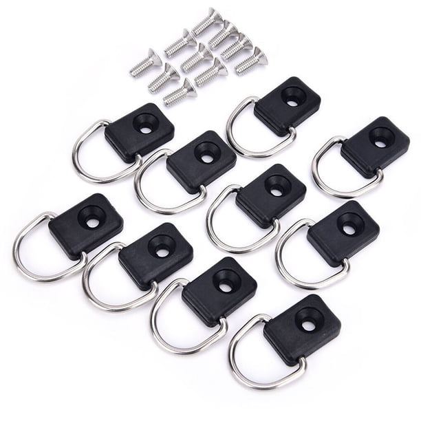 Kenally 10 piezas de amarre de Kayak de acero inoxidable, anillos de amarre de carga para remolque de caravana, suelo de superficie, piezas de Type4 NO4