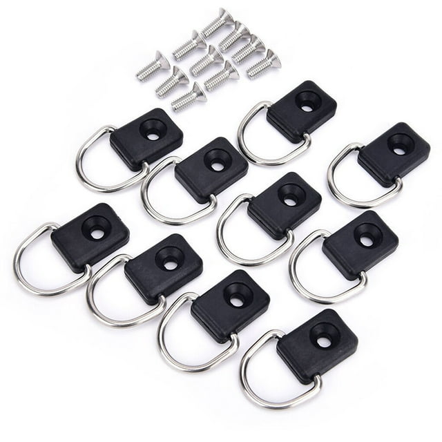 Kenally 10 piezas de amarres para Kayak de pesca, anillos de amarre para remolque de caravana, piezas de barco de superficie, Kit de mantenimiento, Type2 NO2 Kenally VI014750-01