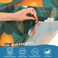 thumbnail image 4 of Yayeee Kitchen Valance Rod Pocket 54" x 18" Living Room Window Curtain, Orange Leaves, 4 of 6