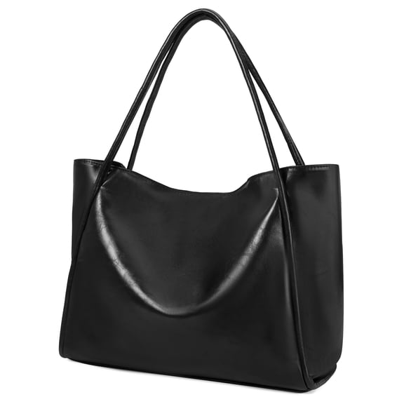 KALUNMA Tote Bag Zipper Shoulder Bag Soft Vegan Leather Purses Satchel for Women Casual Fashion Handbag