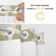 thumbnail image 5 of Sage Green Starfish Coastal No Hook Shower Curtain with Snap in Liner, Waterproof Fabric Shower Curtains, Nautical Summer Ocean Abstract Art Shower Curtain Set Top See Through for Bathroom 48"x72", 5 of 8