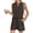 Dark Gray, variant on Stichou Women's Two Piece Sets Linen 2026 Summer Sleeveless V Neck Pleated Shorts Set Matching Sets Women Clothing Light Blue XL