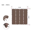 thumbnail image 4 of 44PCS Plastic Interlocking Deck Tiles,Patio Deck Tiles,12"x12" Square Waterproof Outdoor, 4 of 6
