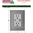 thumbnail image 4 of Enchufe Doble Inoxium1X1U1BSilver 3Pzas USB A/USB C/Contacto Duplex 110/125-250VCA 15A 50/60Hz 5VDC 3A Plateado Acero I, 4 of 4