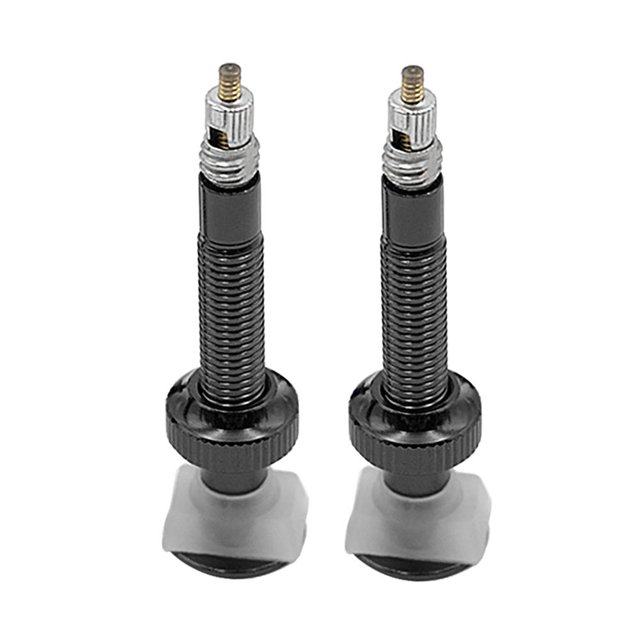 2 uds MTB Road Bike Presta F/V válvula de neumático sin cámara para llanta de carbono (negro)
