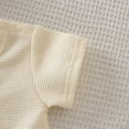 thumbnail image 6 of mgoYE Baby Boy Romper Size 6-9 Months Newborn Baby Cotton Onesie with Hat, Cute Bear Patched Casual Short Sleeve Bodysuit, Toddler & Infant Boy's Girl's Comfortable Clothing White, 6 of 7