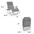 thumbnail image 2 of Best Choice Products Oversized Zero Gravity Chair, Folding Outdoor Patio Recliner w/ Cup Holder - Dove Gray, 2 of 7