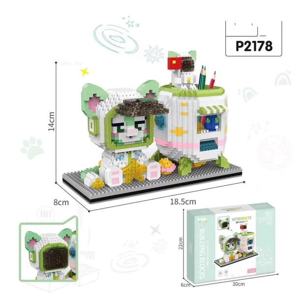 Bloques de construcción de Disney para niños, juguete de ladrillos para armar bolígrafo de Mickey Mouse, Minnie, modelo del Pato Donald, Mini Micro Winnie the Pooh