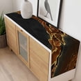 thumbnail image 4 of Brown Marble Table Runner - 36 Inch Long, Kitchen Dining Table Runner Dresser Scarves, Gold Abstract Vintage Modern Ombre Art Farmhouse Decor for Coffee Tables Wedding Party Banquet, 4 of 8