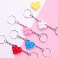 thumbnail image 3 of LLavero de bloque de ladrillo emparejado a juego, llavero de corazón de amor para amantes de la pareja, mejores amigos, de la Amistad baratija, regalos de joyería, 3 of 4