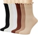 thumbnail image 2 of Calcetines de algodón para mujer, paquete de 6, transpirables, de doble aguja y de color liso., 2 of 3