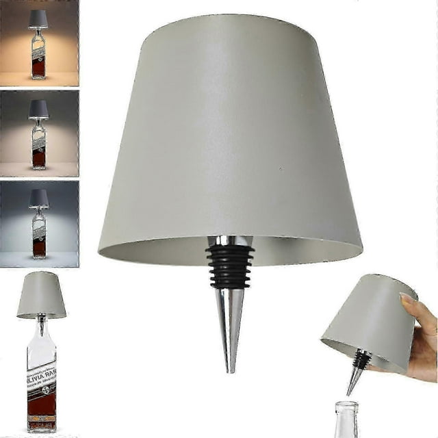 Wireless Bottle Lamp, 3 Color Rechargeable Wine Bottle Lights for Bars Restaurants