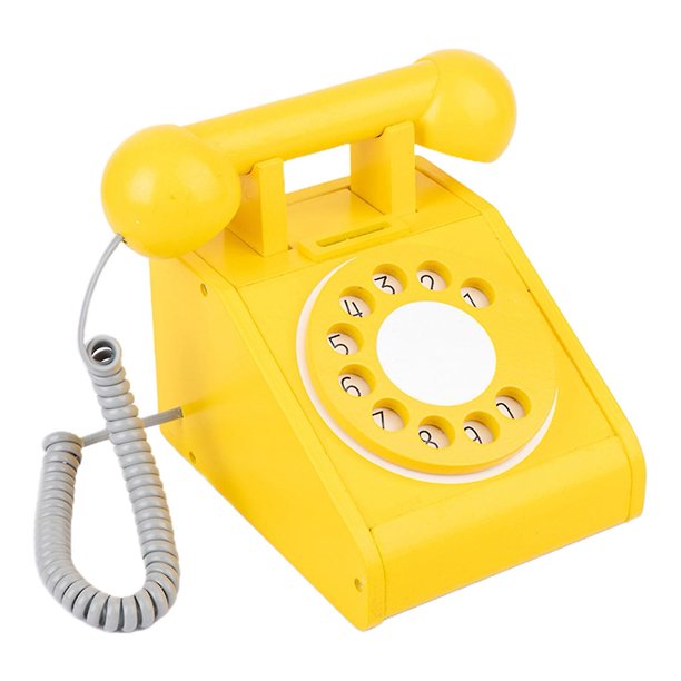 Teléfono de juguete de simulación, ejercicio multifuncional, músculos de la mano, equipo telefónico de educación temprana de madera para adorno del hogar