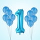 thumbnail image 4 of Billuyoard 11 Uds. Globos de confeti de látex de ágata para niño y niña, decoración para fiesta de 1er cumpleaños, globos de aluminio Kits de decoración para fiestas Ágata azul, 4 of 6
