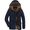 thumbnail image 1 of Abrigos para hombre, chaqueta acolchada de invierno, abrigo informal cálido, abrigo térmico grueso con capucha, abrigo vintage, 1 of 5