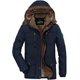 thumbnail image 1 of Abrigos para hombre, chaqueta acolchada de invierno, abrigo informal cálido, abrigo térmico grueso con capucha, abrigo vintage, 1 of 5