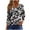 Black, variant on Summer Savings! Fatuov Womens Blouses Plus Size 3/4 Sleeve Dressy Casual Crew Neck Floral Print Tops Clearance Flowy Pleated Loose Fit Shirts Black T-Shirts