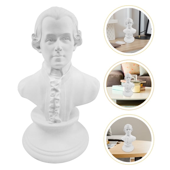 Classic Mozart Bust Statue Resin Figure Sculpture Mozart Busts Statue Decor