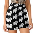 thumbnail image 4 of Bichon Frise Dog Women's skirt Sport Skort Skirt With Pocket Fashion Korean Style Skirt 4Xl Skirts Bichon Frise Dog Puppy, 4 of 7