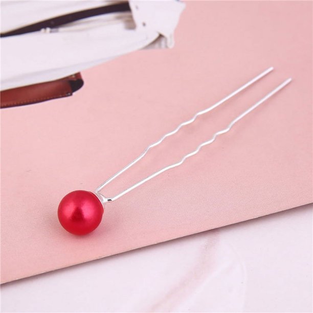 Horquilla para el pelo con forma de U de una sola perla, horquilla para el pelo, accesorios para el pelo de novia de estilo coreano