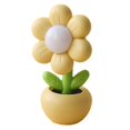 thumbnail image 3 of Mini luz LED de noche con forma de flor, lámpara para dormitorio, luz de noche pequeña, flor en maceta Amarillo, 3 of 8