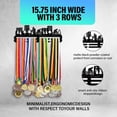thumbnail image 3 of Urban Cycling Medal Display Hanger Wall Mounted Tiered Medal Rack Sports Cycling Medal Hangers Personalized Ribbon Display Racks for Living Room Bedroom Gym Stadium, 3 of 7