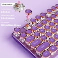 thumbnail image 4 of Hnjugfe Typewriter Style Mechanical Gaming Keyboard, Wired Mechanical Keyboards,104 Keys Backlit LED Keyboards, Media Control Knob, Wired Computer Keyboard Pink Switch for Windows/Mac/PC-Purple, 4 of 6