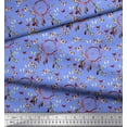 thumbnail image 3 of Soimoi Moss Georgette Tissu Attrape-Rêves & Butterfly Imprimés de Tissu au Mètre 42 Pouces de Large, 3 of 3