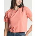 thumbnail image 4 of Real Essentials 4 Pack: Women's Cotton Short Sleeve Crop Top – Cropped Casual Crew Neck T-Shirts (Available In Plus Size), 4 of 6