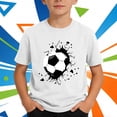 thumbnail image 2 of WRKEKC Boys Athletic Shirts Soccer Ball Print Round Neck Short Sleeve Active Play Tee for 1-12 Years, 2 of 6
